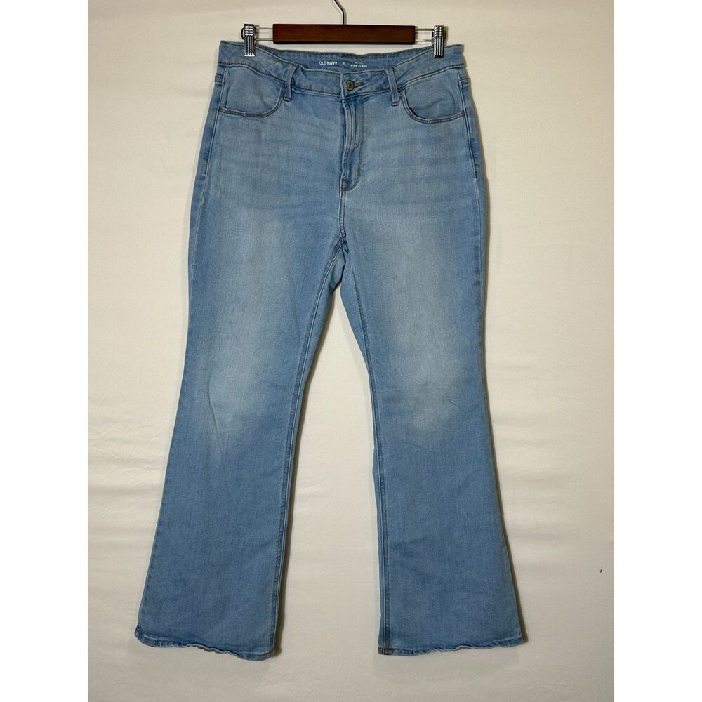 Old Navy Women's WOW High Rise Light Wash Blue Jeans Size 12 Flare